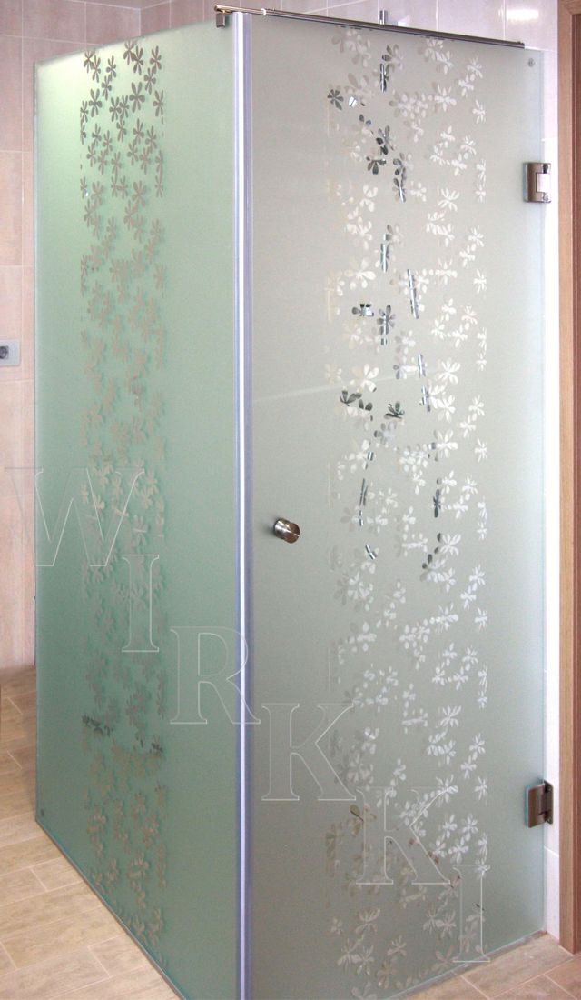 etched shower walls